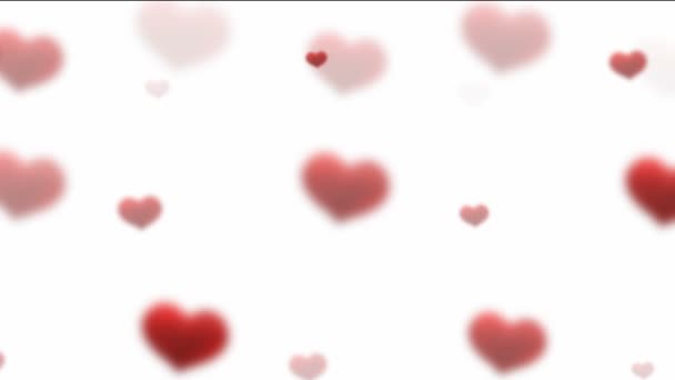 Coeurs rouges flottants 