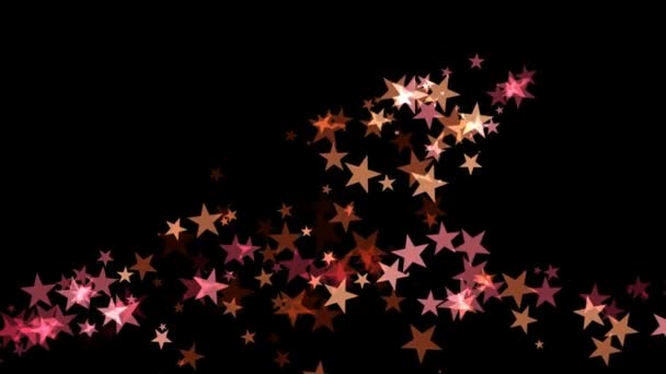 Φωτεινό και πολύχρωμο αστέρια — Αρχείο Βίντεο