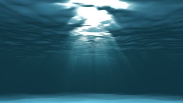 Свет светит через поверхность воды — стоковое видео