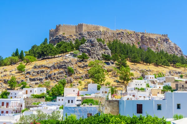 Výlet Řecko 2015, ostrov Rhodos Lindos — Stock fotografie