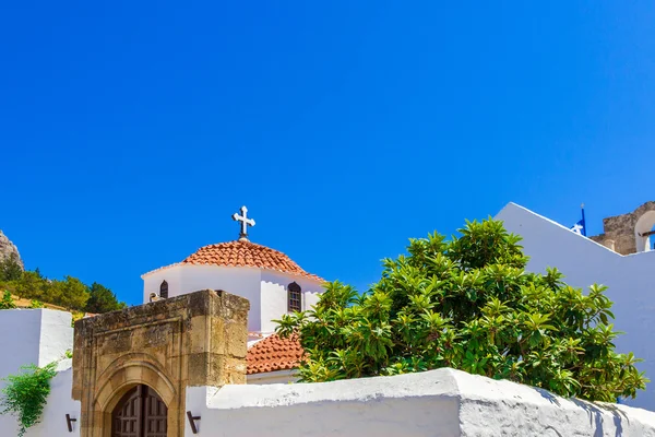 Греція подорожі 2015 року Rhodos острів, Lindos — стокове фото