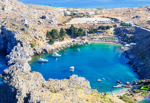 Греція подорожі 2015 року Rhodos острів, Lindos — стокове фото