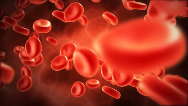 Strömen von Blutzellen in Venen — Stockfoto