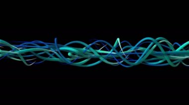 Parlayan dalgalı organik halatlar