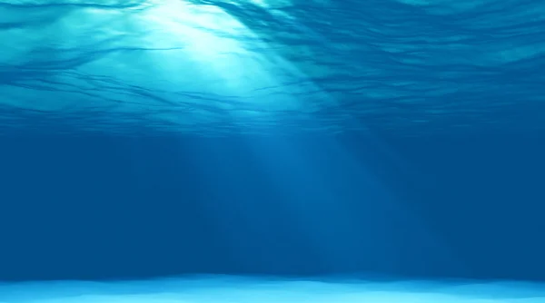 Schöne Szene Licht unter Wasser in der karibischen Lagune — Stockfoto