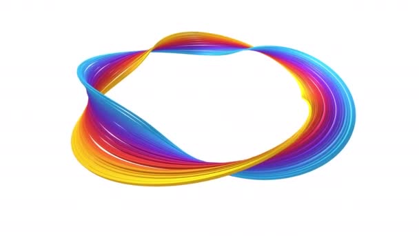 Linea colorata astratta ritorta, loop 4K — Video Stock