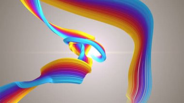 Renkli bükülmüş satır abstract, 4 k döngü