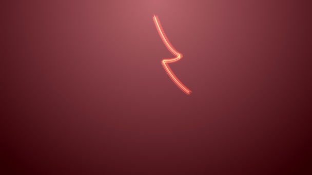Albero di Natale al neon con anello scintille 4K — Video Stock