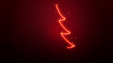 sparkles döngü 4k ile Neon Noel ağacı