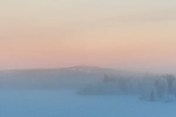 Foggy scène d'hiver . — Photo