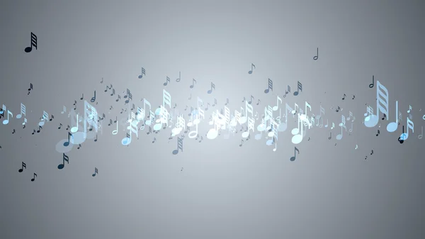 Slow motion av musikaliska noter med skärpedjup — Stockfoto