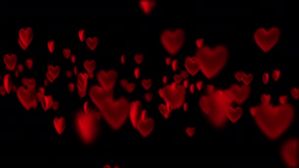 Ralentissez les cœurs avec profondeur de champ, fond Saint-Valentin. 4K 