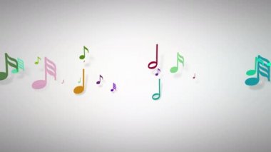 Müzik notaları yavaş hareket ile derinlik-in tarla 4k