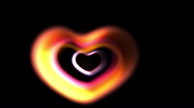 Hearts derinlik-in tarla, Sevgililer günü arka plan ile yavaş hareket ve dönüştürme. 4k