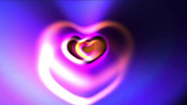 Hearts derinlik-in tarla, Sevgililer günü arka plan ile yavaş hareket ve dönüştürme. 4k — Stok video