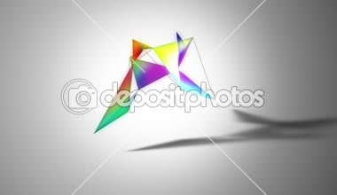 Soyut geometrik bileşimi derinliği alan, üçgenler