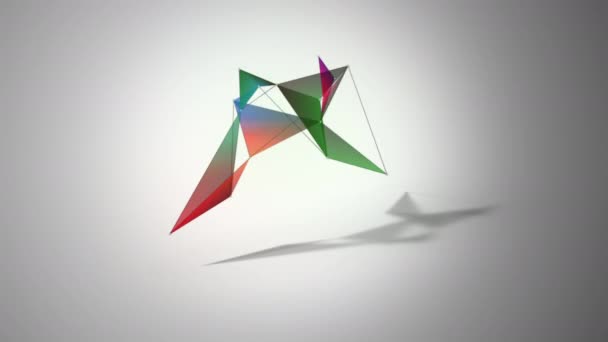 Abstract geometric composition with depth of field, triangles — Stock Video