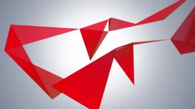 Soyut geometrik bileşimi derinliği alan, üçgenler