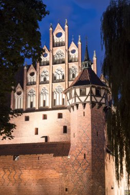 Avrupa Gotik kale en büyük. Malbork Polonya. Dünya Miras Listesi Unesco.