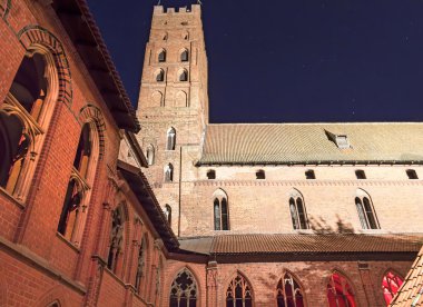 Avrupa Gotik kale en büyük. Malbork Polonya. Dünya Miras Listesi Unesco.