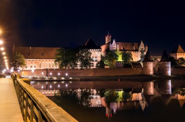 Avrupa Gotik kale en büyük. Malbork Polonya. Dünya Miras Listesi Unesco. 