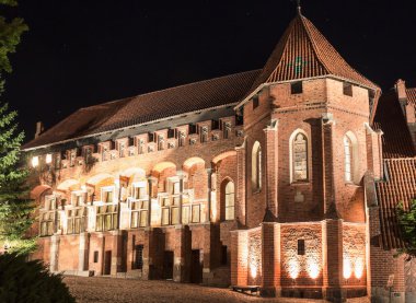 Avrupa Gotik kale en büyük. Malbork Polonya. Dünya Miras Listesi Unesco.