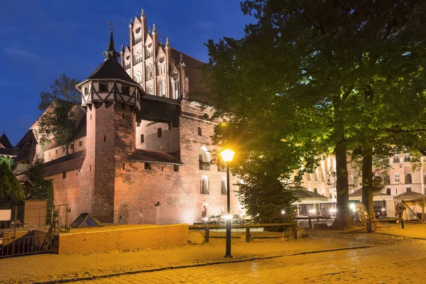 Największy w Europie gotyckiego zamku. Malbork w Polsce. Światowego dziedzictwa Unesco lista. — Zdjęcie stockowe