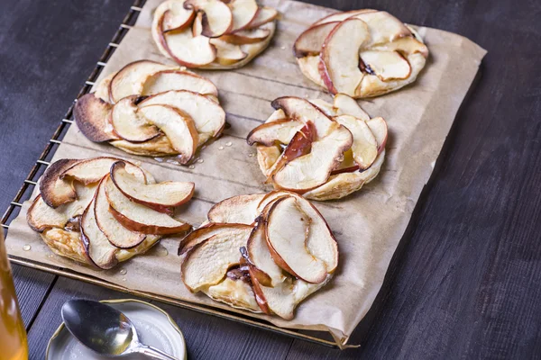 Mini tarts with apples homemade — Stock Photo, Image