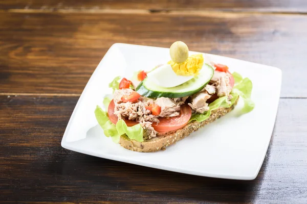 Sandwich au thon et tomate — Photo