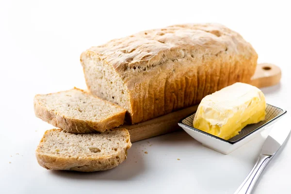 Brödet Din Egen Produkt Gott Och Hälsosamt Vet Vad Äter — Stockfoto