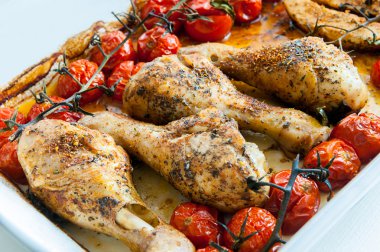 Kızarmış tavuk bacağı.