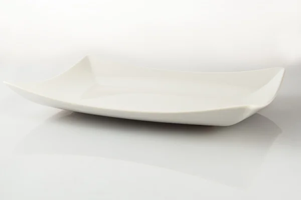 White plate on white background — Stock Photo, Image
