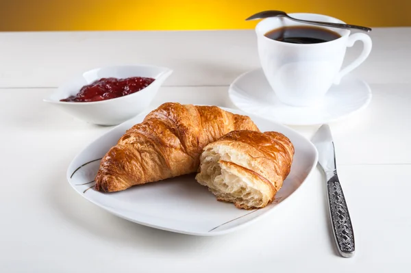 Croissants light and tasty breakfast Stock Image