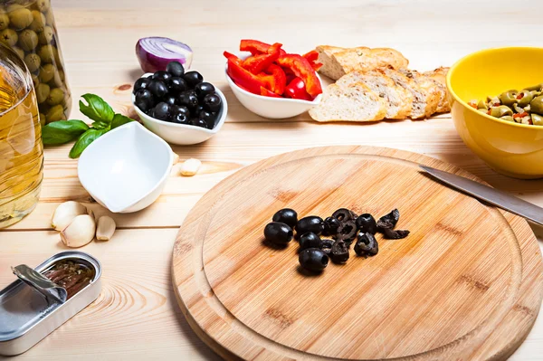 Making of tapas — Stock Photo, Image