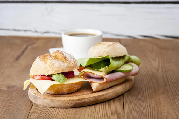 Sandwiches - delicious breakfast every day — Stock Photo, Image