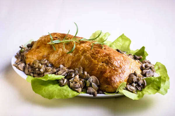 Pork tenderloin in puff pastry — Stock Photo, Image