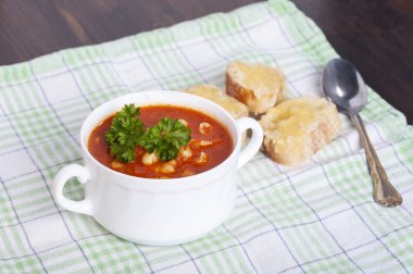 peynir croutons domates çorba