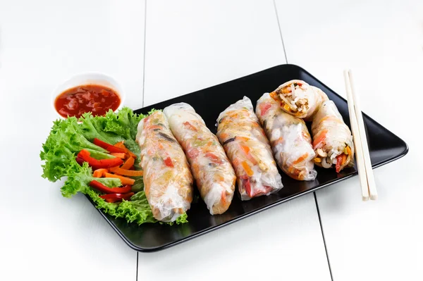 Spring rolls with vegetables — Stock Photo, Image