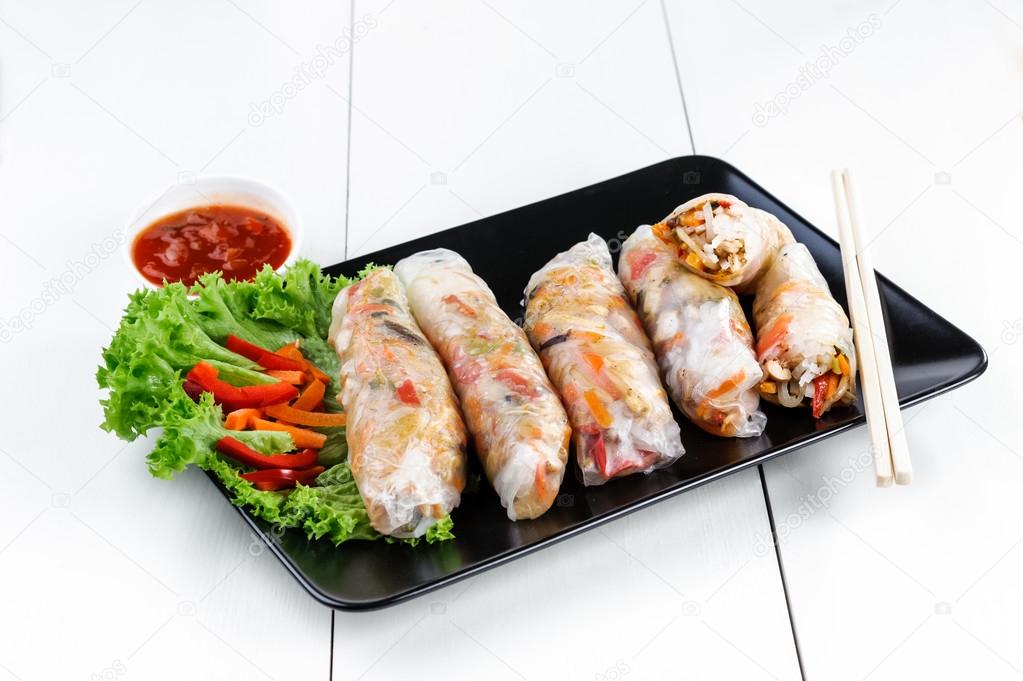 spring rolls with vegetables