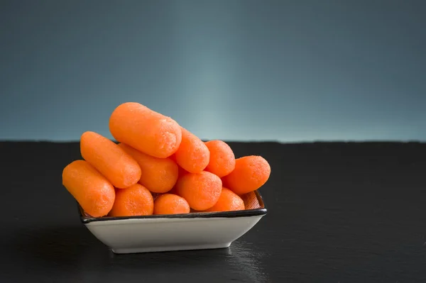 Small carrots - healthy snack — Stock Photo, Image