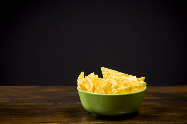 A bowl of nachos - snack to beer — Stock Photo, Image