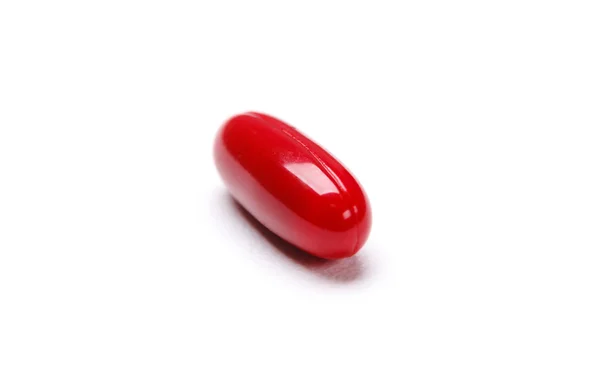 Red vitamins, isolated on white — Stock Photo, Image