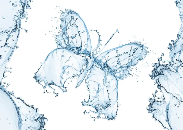 Water splash in form of a butterfly — Stock Photo, Image