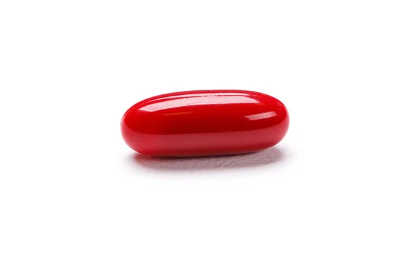 Leki czerwonego kapsułkę. Pojęcie opieki zdrowotnej. — Zdjęcie stockowe