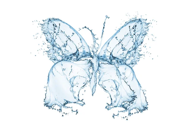 Stříkající vodě motýl — Stock fotografie