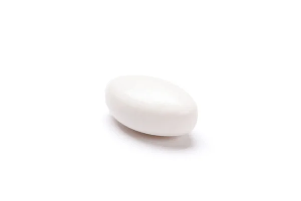 White tablet, isolated — Stock Photo, Image