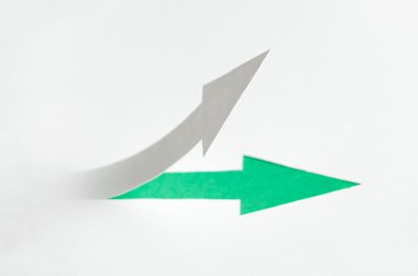 Büyürken gölge ile ok görünümünü yakın