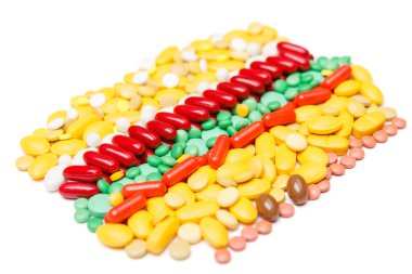 Vitaminler yığın, izole