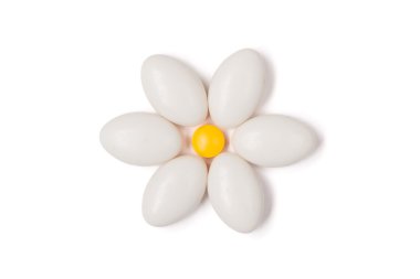 Çiçek hap, izole. Sağlık kavramı.