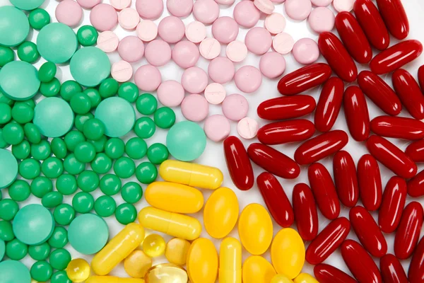 Bliska kolorowych tabletek — Zdjęcie stockowe